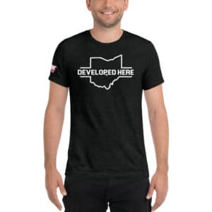 Developed Here (White) Short Sleeve T-shirt