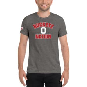 Buckeye Nation Red Block O White Short Sleeve T-shirt
