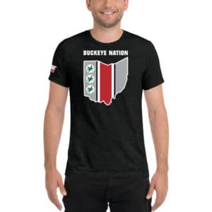 Buckeye Nation (State Helmet) Short Sleeve T-shirt