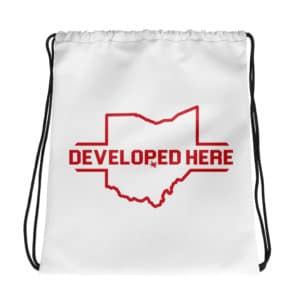 Developed Here Drawstring Bag