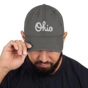 Script Ohio Distressed Dad Hat