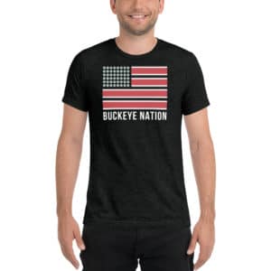 Buckeye Nation (Flag) Short Sleeve T-shirt
