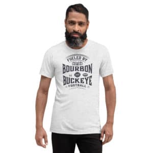 Fueled By Bourbon & Buckeye Football Short Sleeve T-shirt